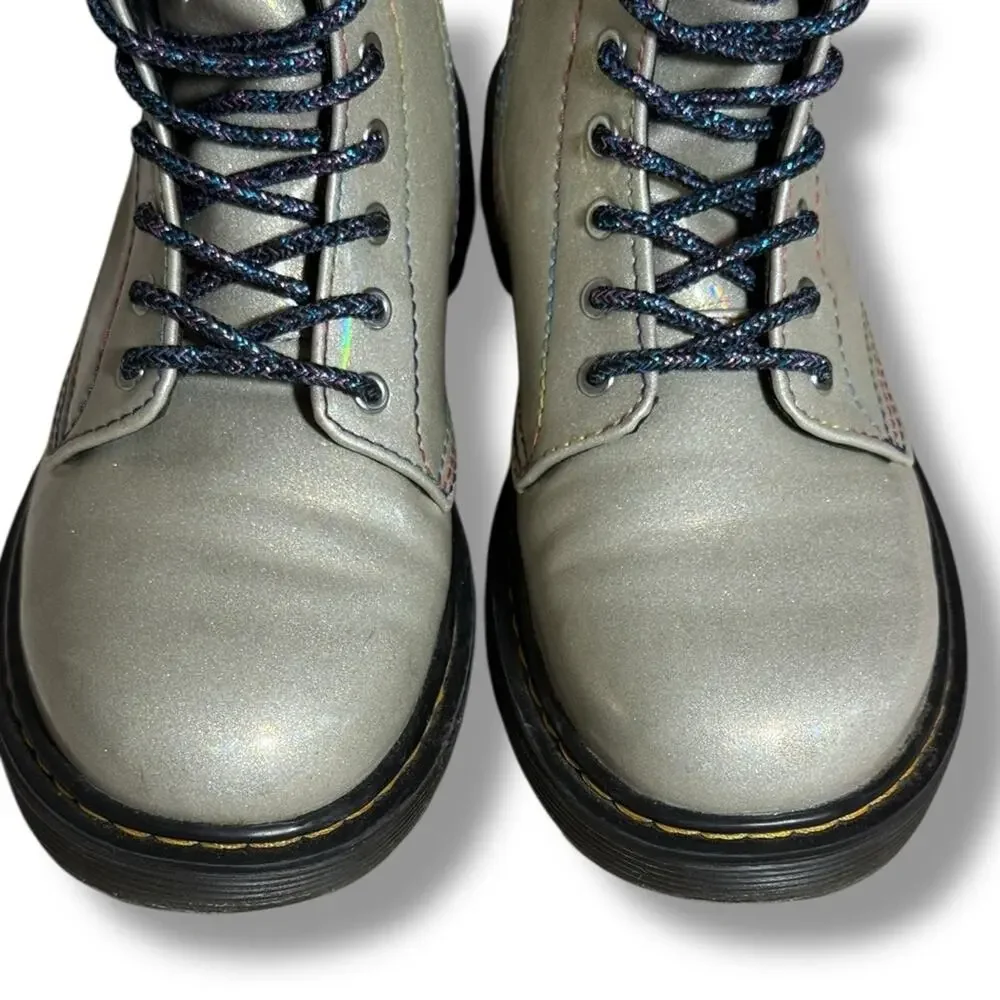 Dr. Martens Junior 1460 Sparkle Rays Lace Up Boots